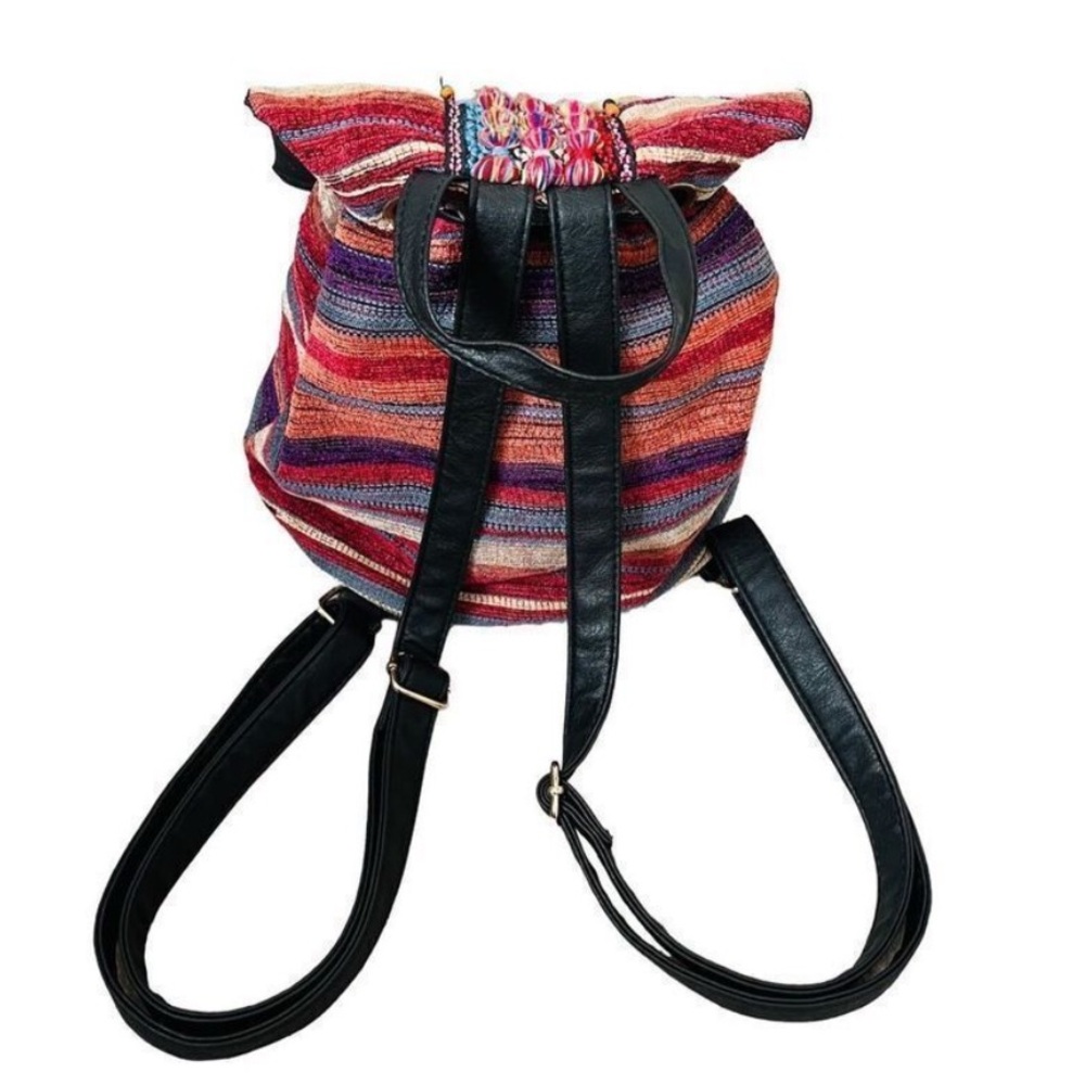 MIKA New York Textile Hippy Colorful Backpack - Picture 2 of 8